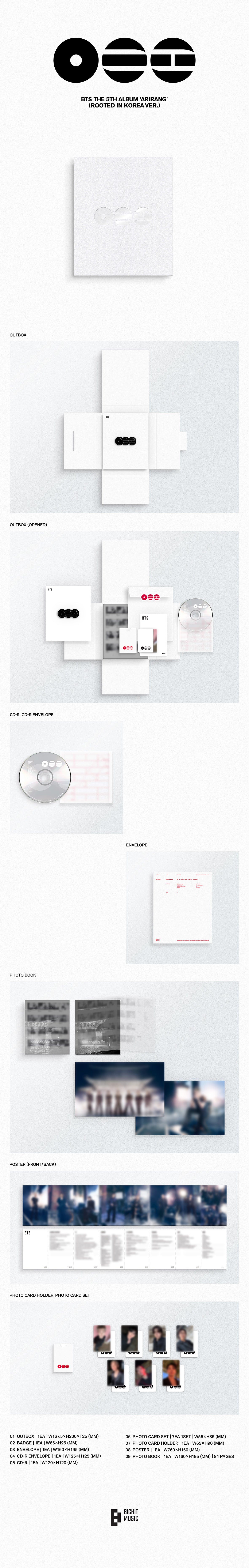 SKMT　BTS ARIRANG MUSIC & KOREA 20枚 BTS - The 5th Album 'ARIRANG' - Vinil Romania