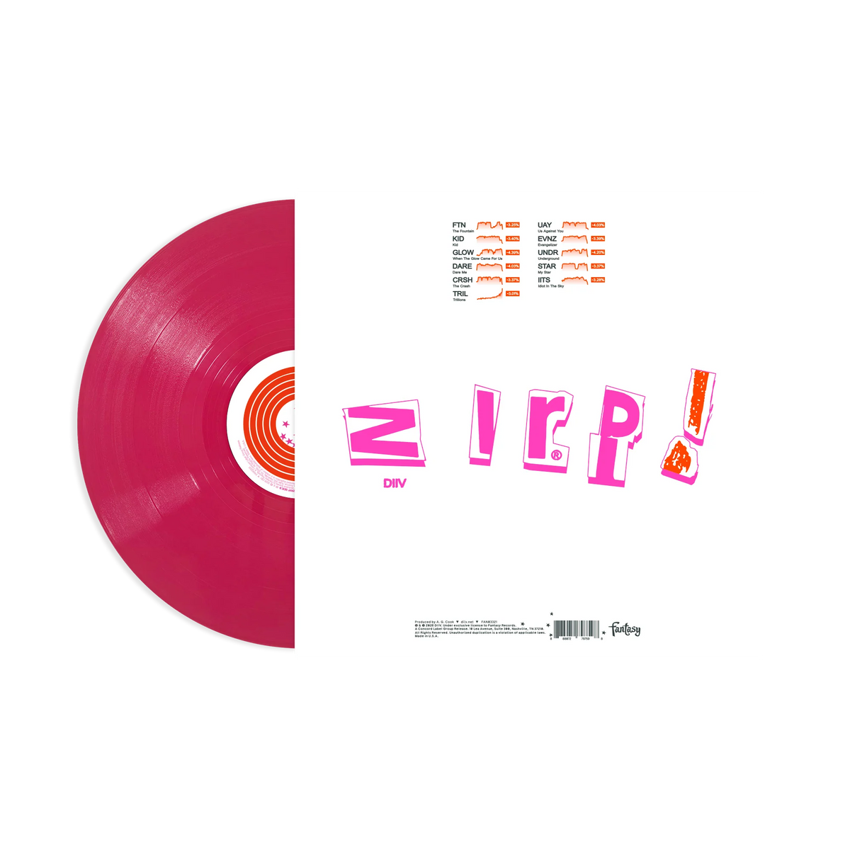 DIIV - ZIRP! Limited Edition Opaque Magenta Vinil