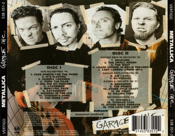 Metallica - Garage Inc. CD