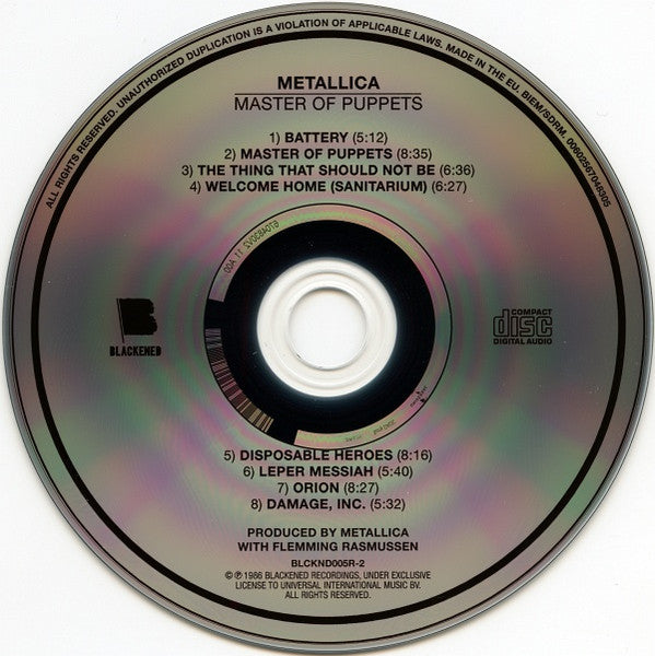 Metallica - Master Of Puppets CD - Vinil Romania
