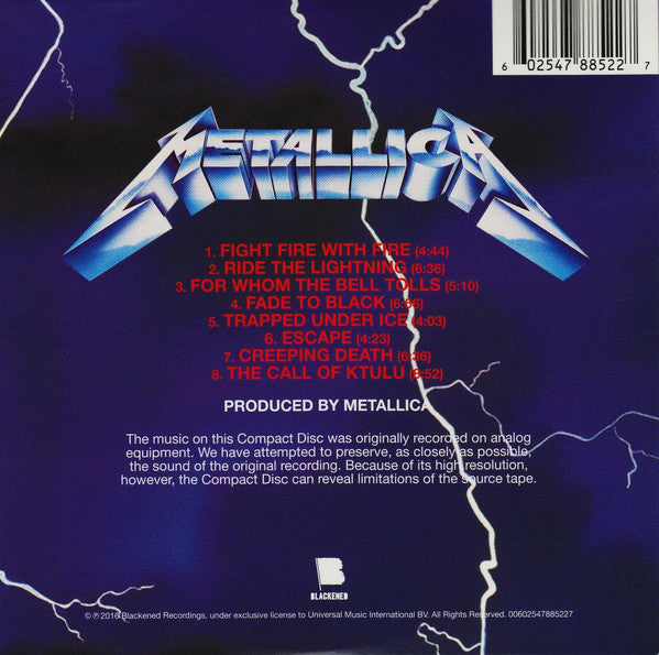 llica/Ride The Lightning(6CD4LP1DVD） Metallica - Ride The Lightning CD - Vinil Romania