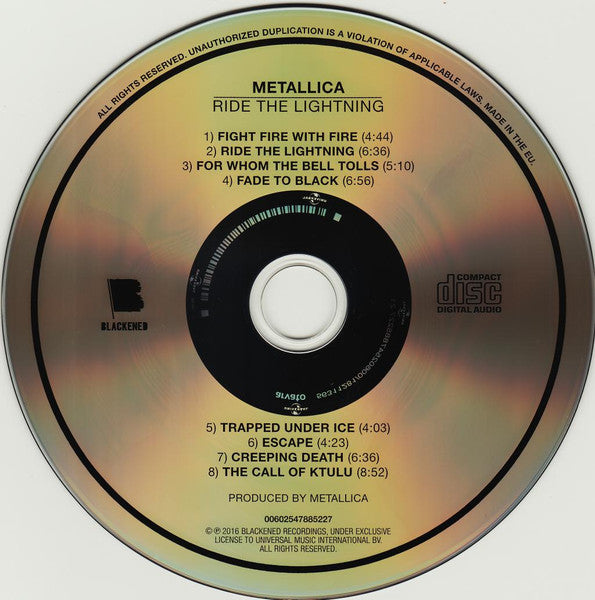 Metallica - Ride The Lightning CD