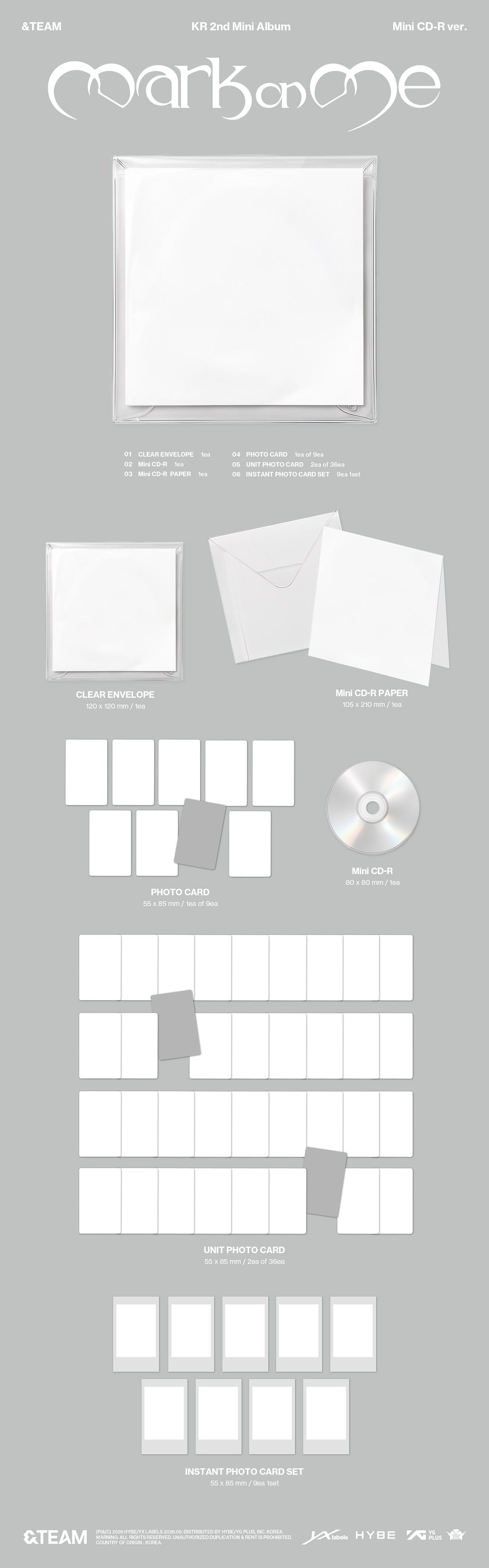 &TEAM - Mark on Me (CD, Mini-CD Ver.)