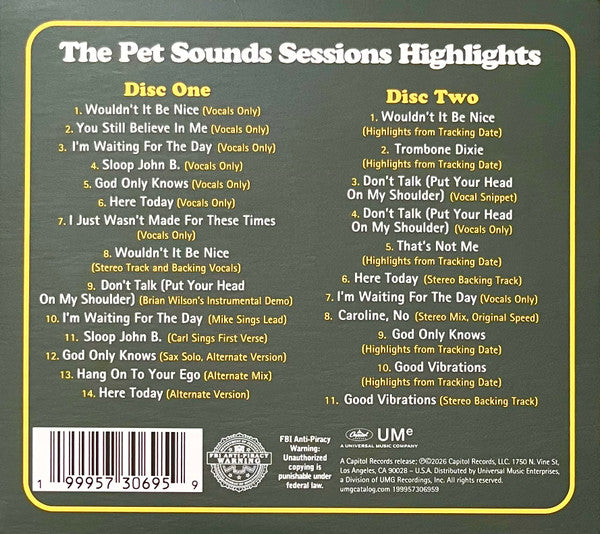 The Beach Boys - The Pet Sounds Sessions Highlights 2CD