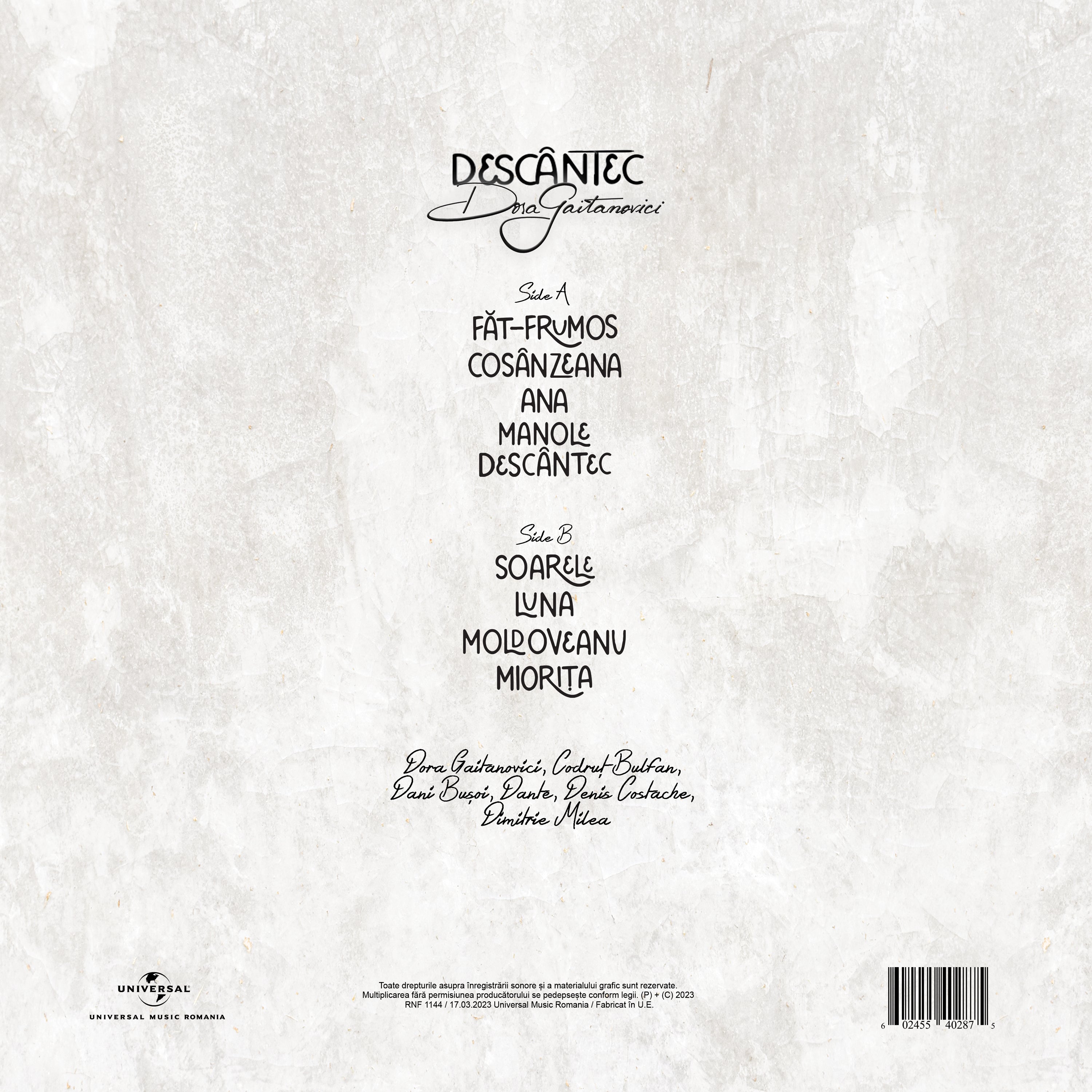 Dora Gaitanovici - Descântec